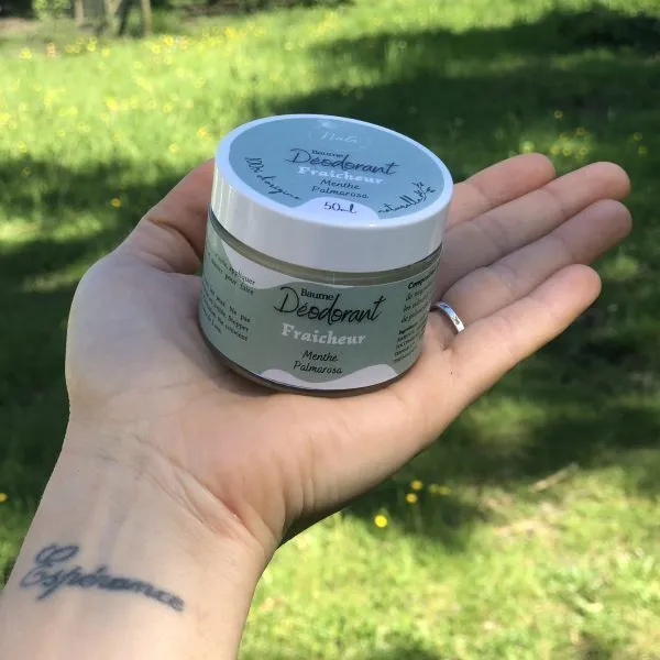 Baume déodorant Fraicheur – menthe palmarosa – 50 ml